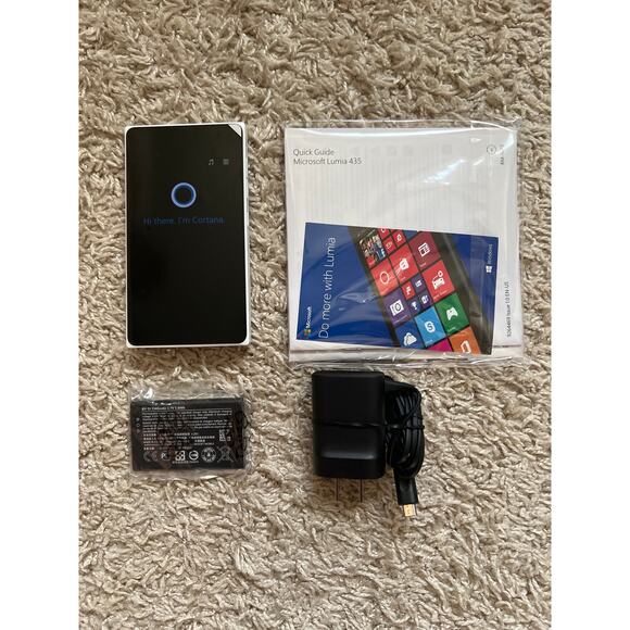 Microsoft Lumia 435 T-Mobile 4G GSM Smartphone White Prepaid - Picture 2 of 2